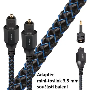 Audio kabel Audioquest Vodka Optilink 0,75 m - optický kabel Toslink (+ 3,5 mm mini adaptér)