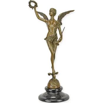 Bronzová socha - Okřídlené vítězství Bohyně Soška