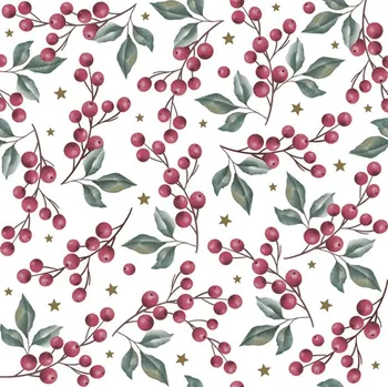 Pol-Mak Ubrousky DAISY L (20ks) Holly berries Background 589599