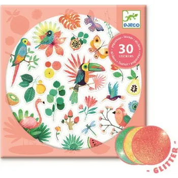 Djeco Samolepky Duhový ráj, třpytivé