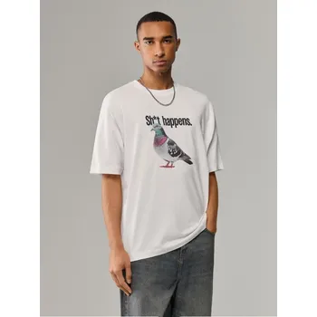 Pánské tričko Tričko s potiskem - S - House - bílý - 999HM-00X