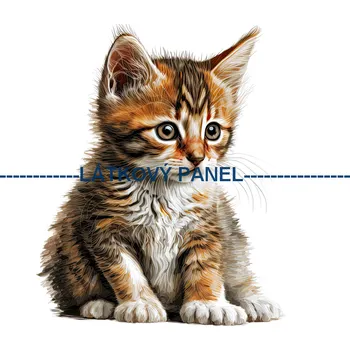 Látkový panel - Kočka - KČ-68 Velikost: 30x30cm, Materiál: Mikroplyš