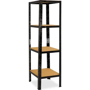 regál meets-ecommerce UG Kovový regál 180x40x40, 4-6 polic barva: černá, počet polic: 4 police