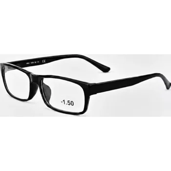 Brýle na čtení Dioptrické brýle na dálku QiiM 1137, dioptrie -1.50, unisex, černé plastové rámečky (dioptrické brýle -1,5 | brýle na dálku | brýle na krátkozrakost | brýle mínusové | dálkové brýle | mínus brýle | do dálky brýle | pracovní brýle do dálky | levné dioptric