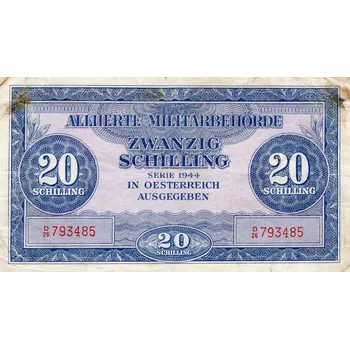 Rakouska Bankovka 20 schilling 1944 (Rakousko 20 schilling 1944)