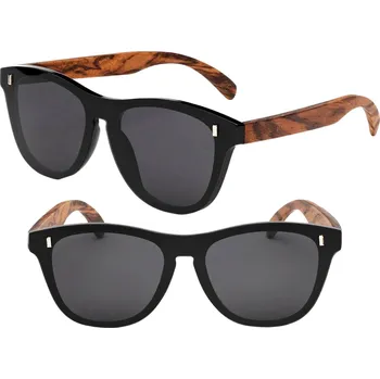 Sluneční brýle Pánské polarizační sportovní brýle s bambusovými zorníky, černé, UV filtr 400 kat. 3