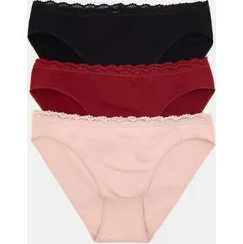 Dámská móda Sinsay - Sada 3 kusů kalhotek - vícebarevná - 115GF-MLC - 115GF-MLC-XL