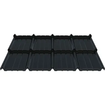 Střešní krytina ESTIMA 35 modul Blachotrapéz Barva: 9005 - Černá, Povrchová úprava: Pladur® Wrinkle mat, Tloušťka (mm): 0.5