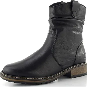 Dámské kozačky Rieker černý hladký kotník Z6883-00 - 40 | P696369