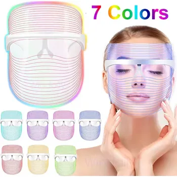 Masážní přístroj LED maska na obličej pro léčbu akné vrásek pih