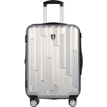 Plastový kufr TUCCI Riflettore M - stříbrná