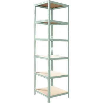 regál meets-ecommerce UG Kovový regál 180x50x45, 4-6 polic barva: zelená, počet polic: 6 polic