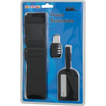 Příslušenství k zavazadlu Sada cestovních doplňků BORDLITE - Černá