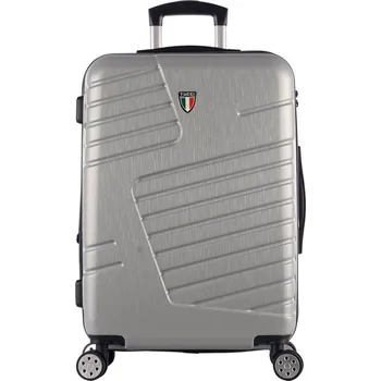 Plastový kufr TUCCI Boschetti L - stříbrná