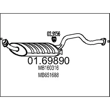 Auto-moto MTS Zadní tlumič výfuku MTS 01.69890