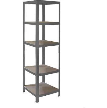 regál meets-ecommerce UG Kovový regál 230x60x45, 5-7 polic barva: šedá, počet polic: 5 polic