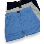 QS Pánské nadměrné bavlněné boxerky balení po 3 kusech 01 Barva: Černá, Velikost: 3XL