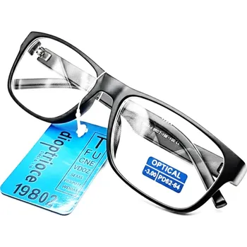 Brýle na čtení Dioptrické brýle na dálku SURGLASS DE LUXE, mínusové -3.00 dioptrie, černé plastové unisex rámečky (dioptrické brýle -3,0 | brýle na dálku | mínusové brýle | brýle pro krátkozraké | černé brýle | plastové brýle | unisex brýle | levné dioptrické brýle |)