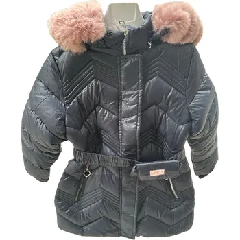 Dívčí bunda Stón Dívčí zimní bunda s kožešinou 23670 barva: modrá, Rozměr: 162 (16 let)