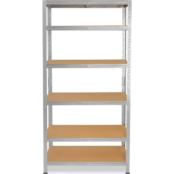 regál meets-ecommerce UG Kovový regál 155x80x50, 4-6 polic barva: pozink, počet polic: 6 polic