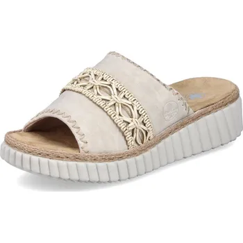 Dámské pantofle Dámské pantofle na klínku Rieker 69278-60 béžové 37