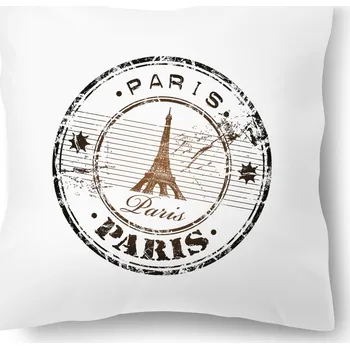 Dekorativní polštářek Polštářek s potiskem – Paříž 40 × 40 cm | Od Máry