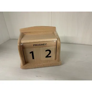 Kalendář Dřevotéka Dřevěný nekonečný kalendář - buk 13x13 cm Jazyk: Anglický