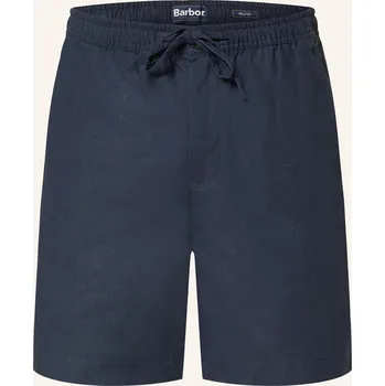 Pánské kraťasy Barbour Pánské Šortky Se Lnem, tmavě modrá, 54