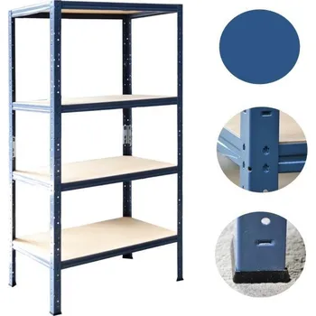 regál meets-ecommerce UG Regál do garáže 180x120x60, 4-6 polic barva: modrá, počet polic: 4 police