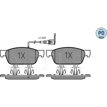 Brzdová destička Sada brzdových destiček, kotoučová brzda MEYLE 025 246 2318/PD
