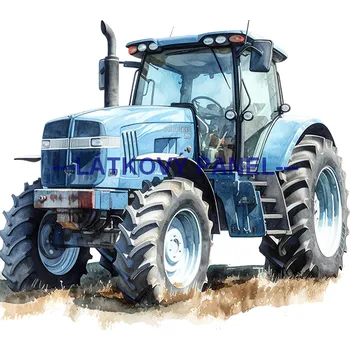 Látkový panel - Traktor- TR-21 Velikost: 30x30cm, Materiál: Mikroplyš