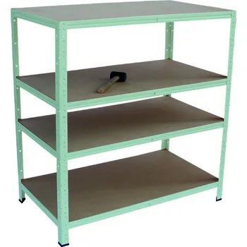regál meets-ecommerce UG Kovový regál 115x120x60, 3-4 police barva: zelená, počet polic: 4 police