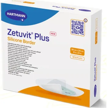 Krytí na ránu Zetuvit Plus Silicone B.20x20cm silikon.krytí 10ks