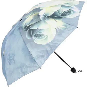 Deštník Stylový deštník s růžemi, světle modrá