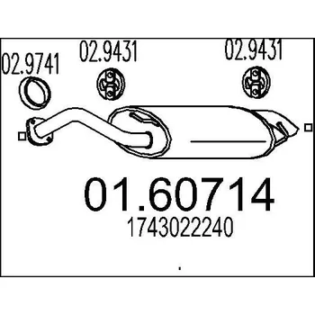 Auto-moto Zadní tlumič výfuku MTS 01.60714
