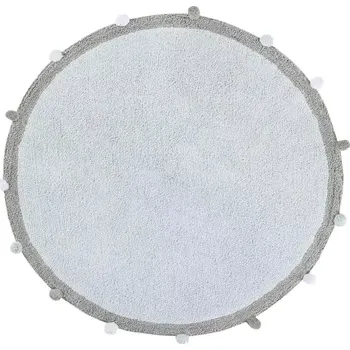 Koberec Lorena Canals Bio koberec kusový, ručně tkaný Bubbly Soft modrá, šedá 120x120 (průměr) kruh - SLEVA 3% s kodem radost25