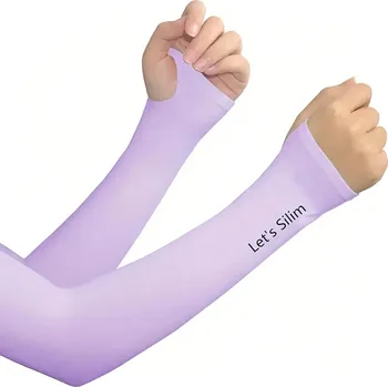 Cyklistické návleky Izmael Elastické rukávy 37094 fialové uni