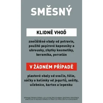 samolepka Samolepka SMĚSNÝ ODPAD - 195x330 mm