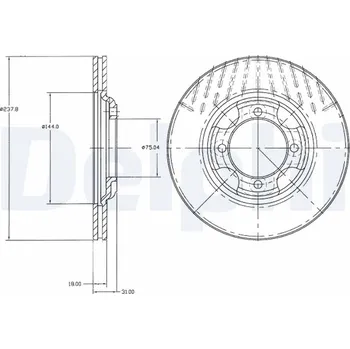 Brzdový kotouč Brzdový kotouč DELPHI BG2414