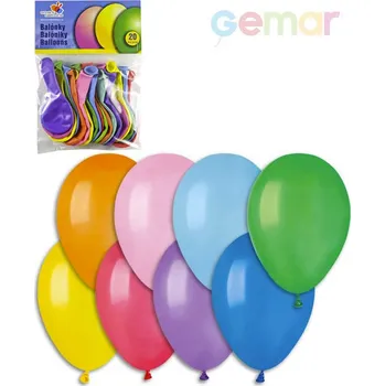 Balónek Gemar GEMAR Balónky nafukovací 19cm Pastelové barevné set 10ks v sáčku