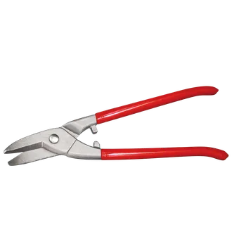 Nůžky na plech FREUND děrované nůžky s zakřivenými čepelemi, levé, PVC červené (S1225275)