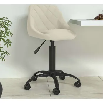 vidaXL Jídelní židle samet [335364] Barva: krémová