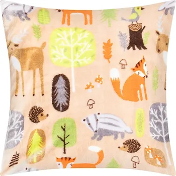 Dekorativní polštářek Bellatex Polštářek ELLÍK - dětský motiv Béžová,Oranžová