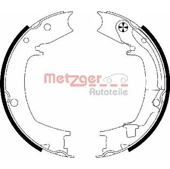 Brzdová čelist Sada brzdových čelistí, parkovací brzda METZGER MG 204