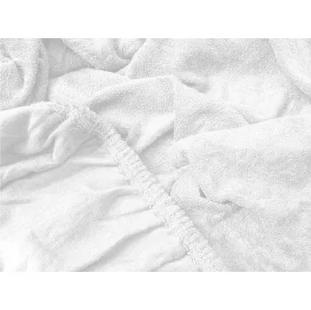 Prostěradlo TEXTILOMANIE Froté prostěradlo 90 × 200 cm, bílé