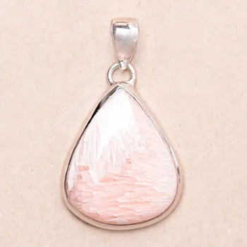 Přívěsek Skolecit lososový přívěsek stříbro Ag 925 P212 2,7 cm, 7,3 g