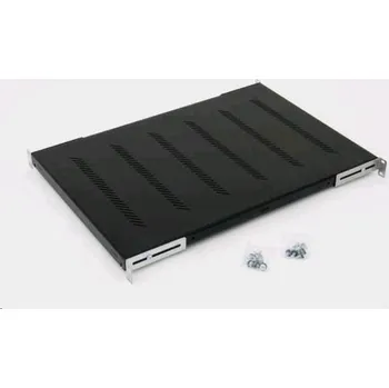 Rozvaděč 19"police H4 perforovaná 1U/450mm, max.150kg černá