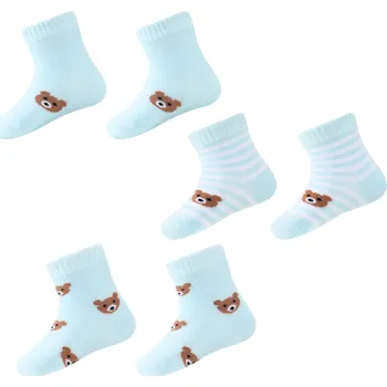 Kojenecké oblečení BE SNAZZY Kojenecké ponožky 3 páry medvídci Be Snazzy 6 - 9 měsíce 0 - 3 měs. Modré