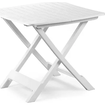 Zahradní stůl Zahradní rozkládací stolek VETURA — plast, bílá
