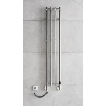 Radiátor P.M.H. Sušák PMH Mona elektrický kabel vlevo, 331x1533 mm, leštěná nerez, MO1SS-LK MO1SS-LK
